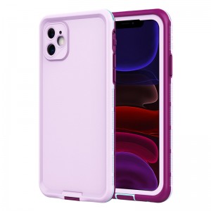 iphone 11 vodotěsný případ plně vodotěsný iphone 11 případ vodotěsný (purpur) s pevnou barvou zadní kryt