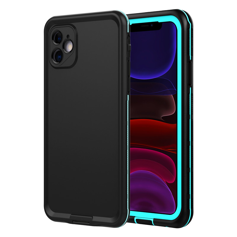 životní neprůstřelný telefon případ iphone 11 nejlepší vodotěsný pytel pro iphone 11 plavací telefon případ (modrá) s pevnou barvou zadní kryt
