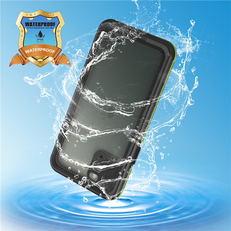Podvodní pouzdro na telefon vodotěsné pouzdro iphone 11 pro nepromokavé pouzdro (černé) s průhledným zadním krytem