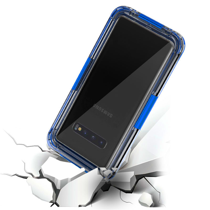 Podvodní ochrana telefonu nejlepší životu odolné pouzdro na telefon pro Samsung S10 (modrá)