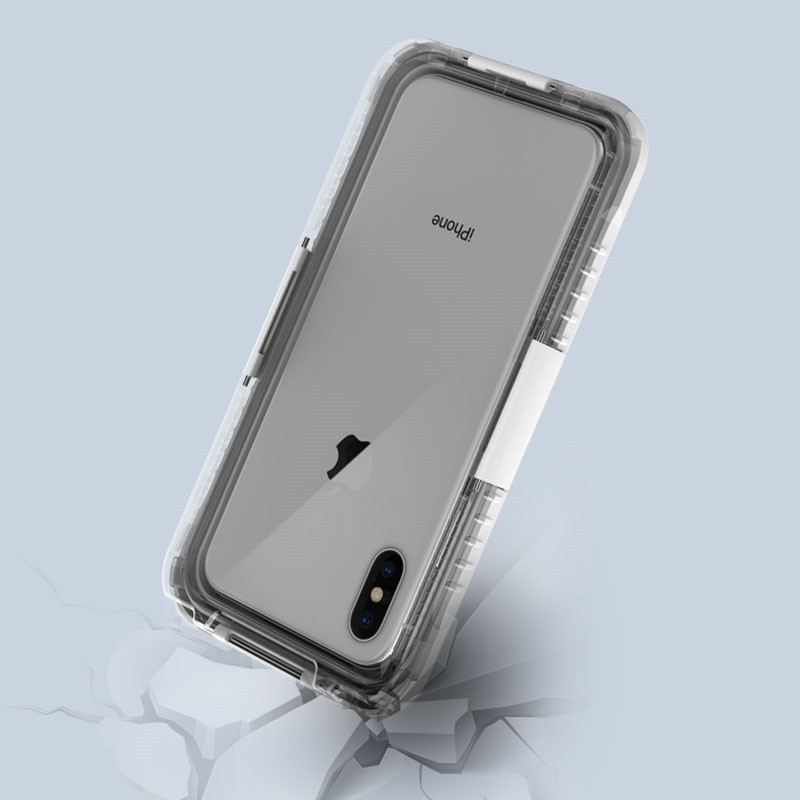 Univerzální vodotěsné pouzdro na mobilní telefon malé průhledné pouzdro na podvodní kameru pro iphone XS Max (bílé)