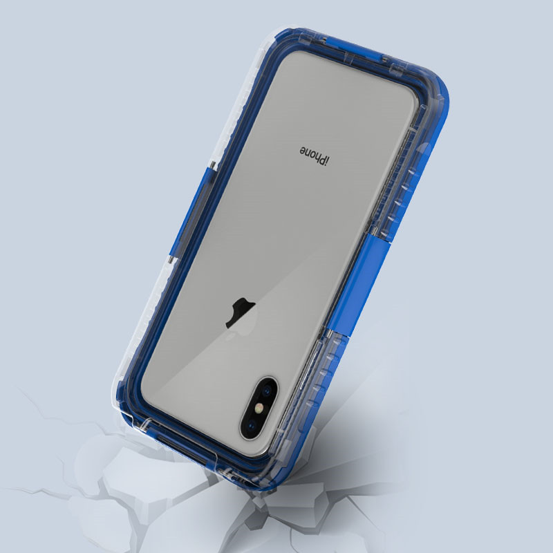 Vodotěsné pouzdro na telefon iphone XS Max wterproof mobilní pouzdro na krk (modrá)