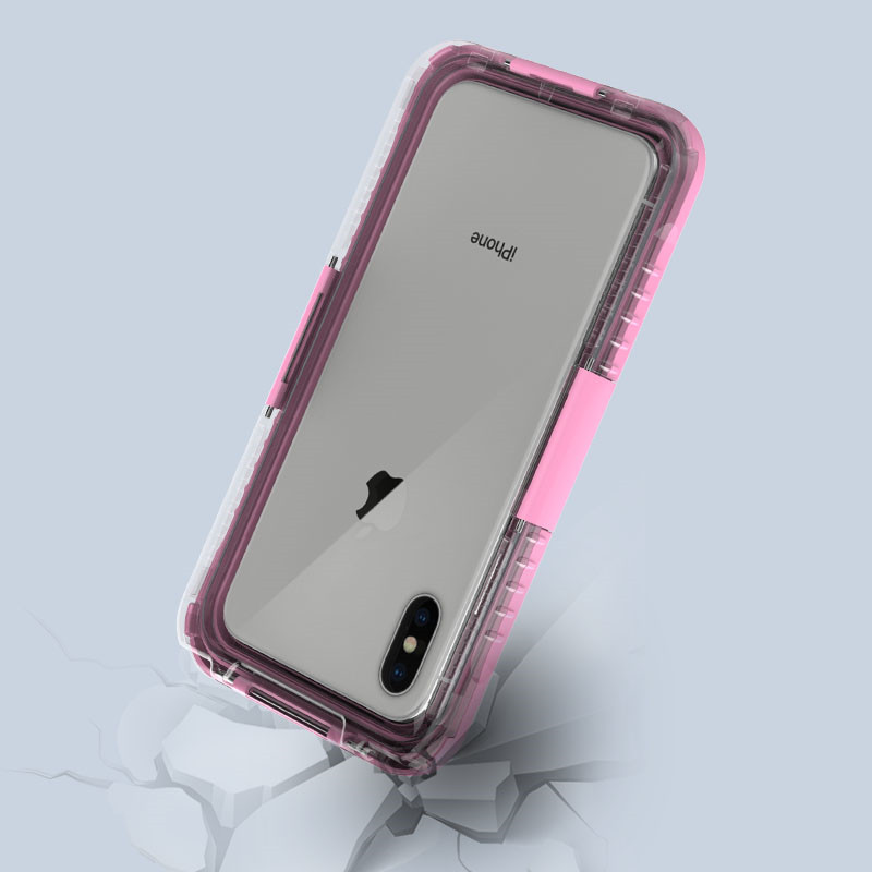 Dobrý voděodolný bedny suchá taška pro iphone XS Max mobilní telefon wterpryable bag (Pink)