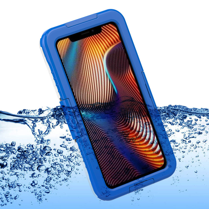 Vodotěsné balení pro iphone vodotěsný prach nejlepší vodotěsné pouzdro pro iphone XR (modrá)